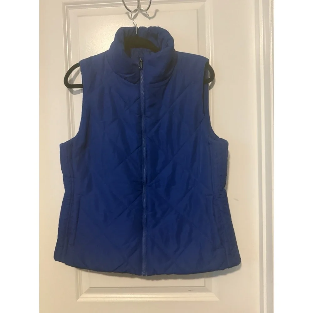 New York And Company‎ Women's Blue Puffer Vest Size L